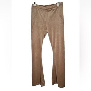 Women's Flared Velour Pants Black Size Medium Beige Pink H & M